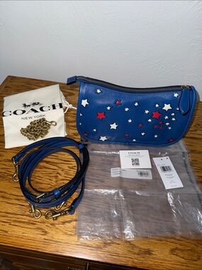 Coach Waverly Bag With Americana Print Deep
Sky Multi 3 straps Limited Ed. Stars